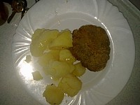 Smazeny karbanatek, brambory
